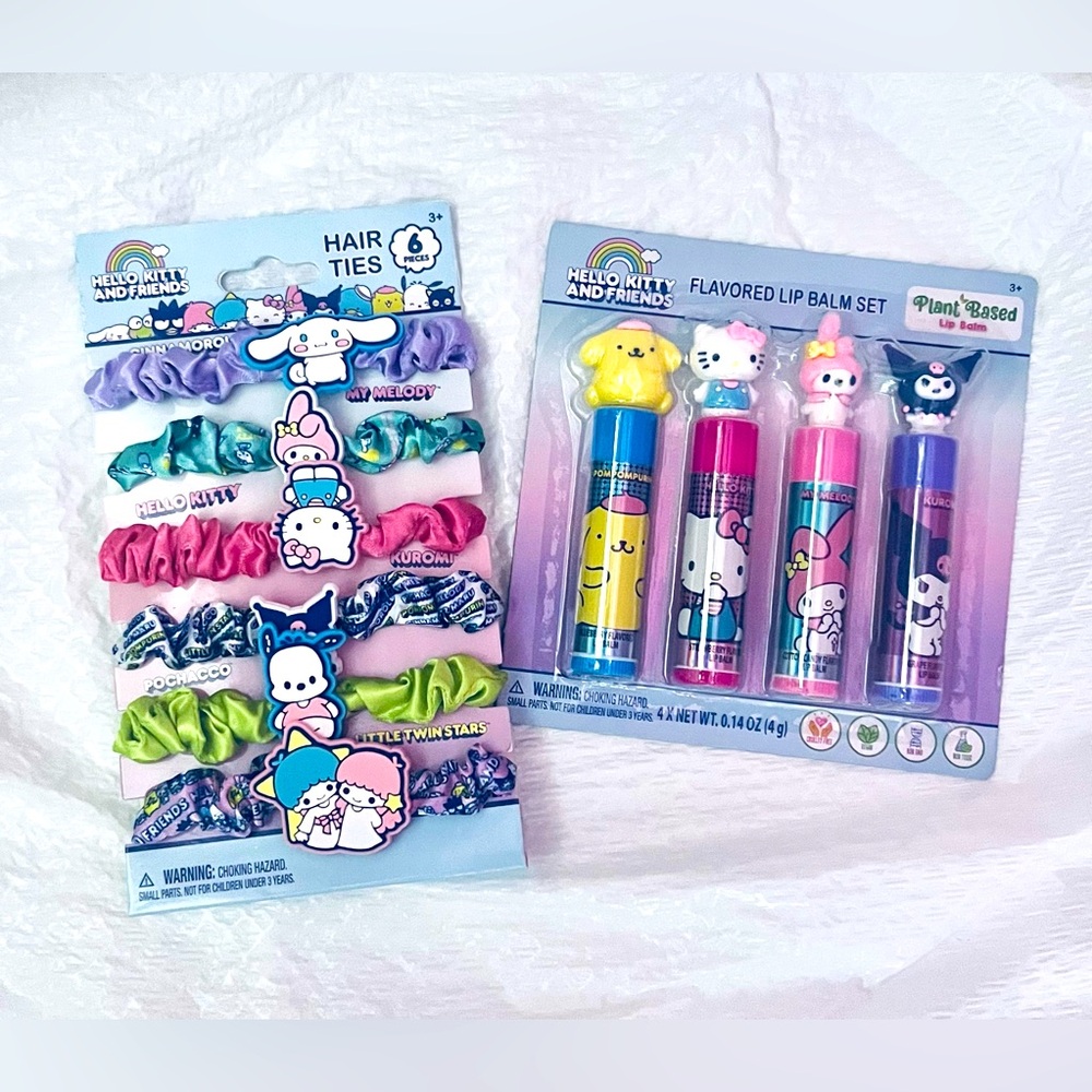 Hello Kitty & Friends Scrunchies & Lip Balm Sets